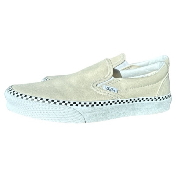 VANS Off The Wall, New, Never Worn Slip On Cream Shoes Women's Size 7, Men's 5.5 - Picture 4 of 8